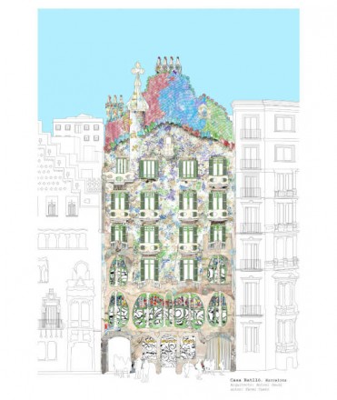 Lámina A6 Casa Batlló