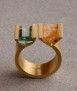 Anillo oro, turmalina y topazio