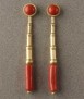 Pendientes oro y coral