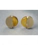 Pendientes oro y ámbar