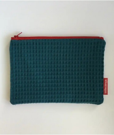 Estuche Waffle Azul Pequeño