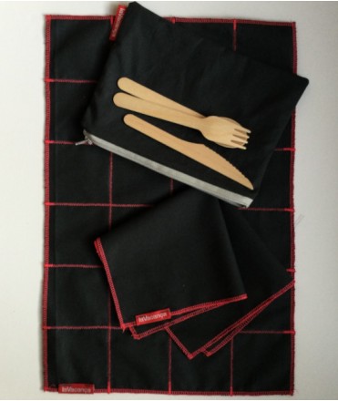 Kit de Tàper. Gris Fosc - Rosa