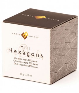 10 mini hexàgons de xocolata (70% cacau)