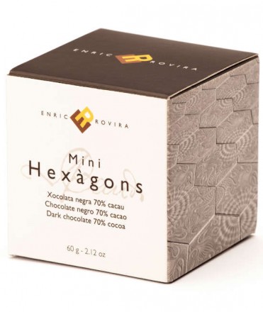 10 mini hexágonos de chocolate (70% cacao)