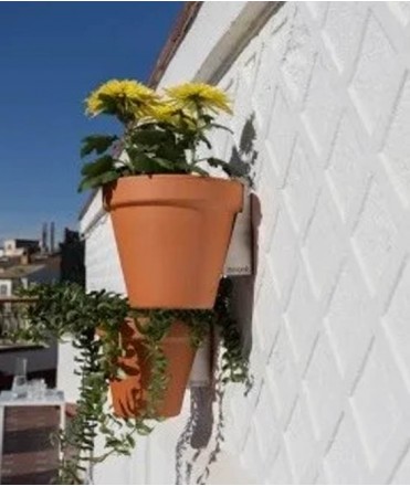 Soporte de paret para macetas, 15 cm