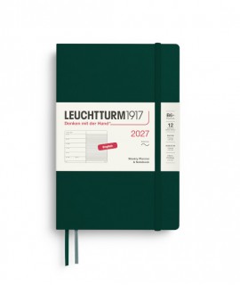 Agenda Setmanal 2027 B6+ Forest Green (Tapa Tova)