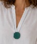 Colgante Geodesic, verde oscuro