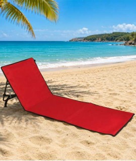 Esterilla de playa plegable, rojo