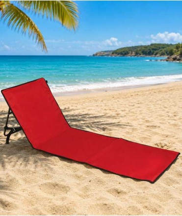 Esterilla de playa plegable, rojo