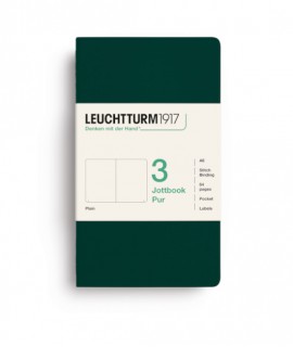 Jottbook A6 Liso Forest Green - Set de 3