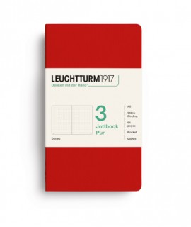 Jottbook A6 Cherry. Dot Grid - Set de 3