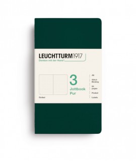Jottbook A6 Forest Green. Dot Grid - Set de 3
