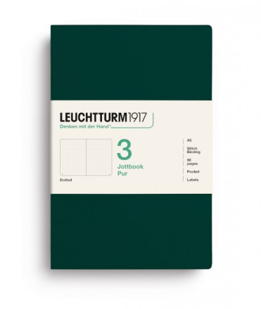 Jottbook A5 Forest Green. Dot Grid - Set de 3