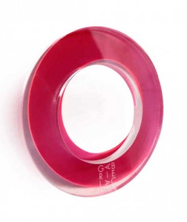 Braçalet Big, transparent + fucsia 