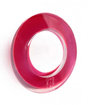 Brazalete Big, transparente + fucsia
