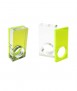 Anillos rectangulares, transparente + verde