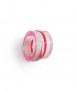 Anells rodons, transparent + fucsia 