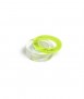 Anillos redondos, transparente + verde