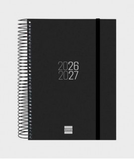 Agenda Finocam espiral SVH curso 2026-2027. Color negro.