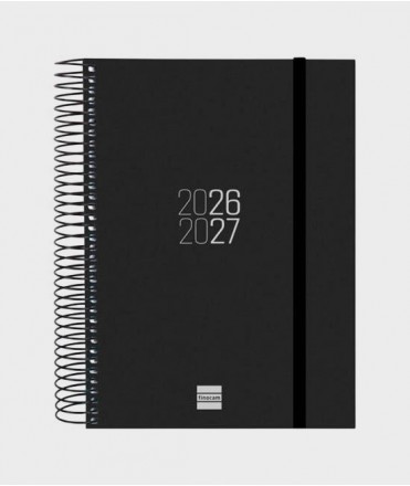 Agenda Finocam espiral SVH curs 2026-2027. Color negre 