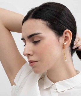Pendientes dorados Eclat largos