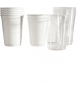 Plates and glasses of pl astic units 100 glasses color 150cc white