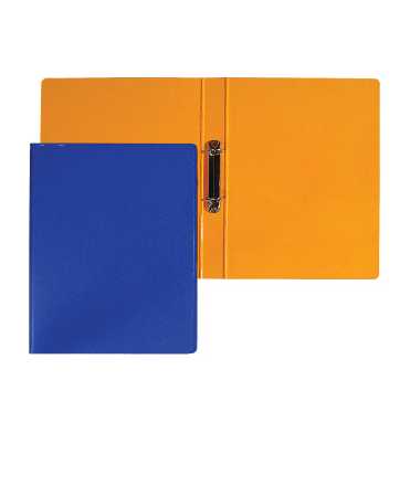 Carpeta, llom 2 cm. Mida: 34x26x2 cm. Color negre. 2 anelles rodones